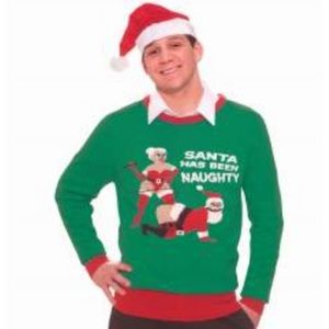 Santa Has Been Naughty Funny / Tacky Christmas / Holiday Party Sweater / Shirt.